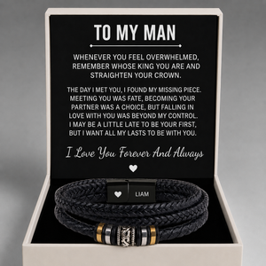 To My Man - Personalised Name Love You Forever Bracelet