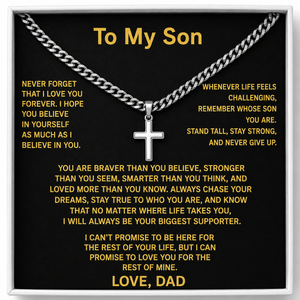 To My Son Cross Necklace  - A Promise of Love