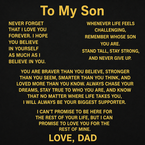 To My Son Cross Necklace  - A Promise of Love