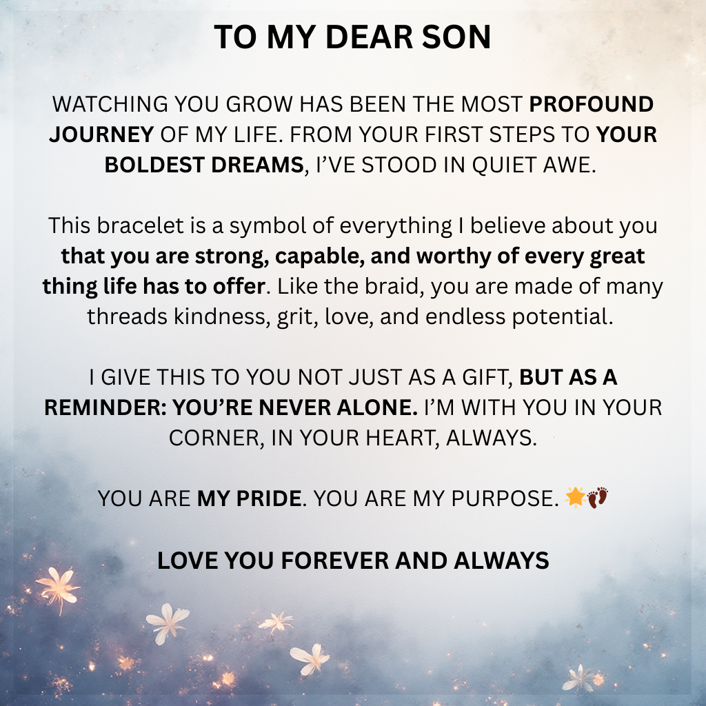 Strength in Us Bracelet - To My  Son