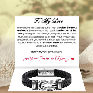 To My Boyfriend Bound by Strength Bracelet - My Rock, My Man