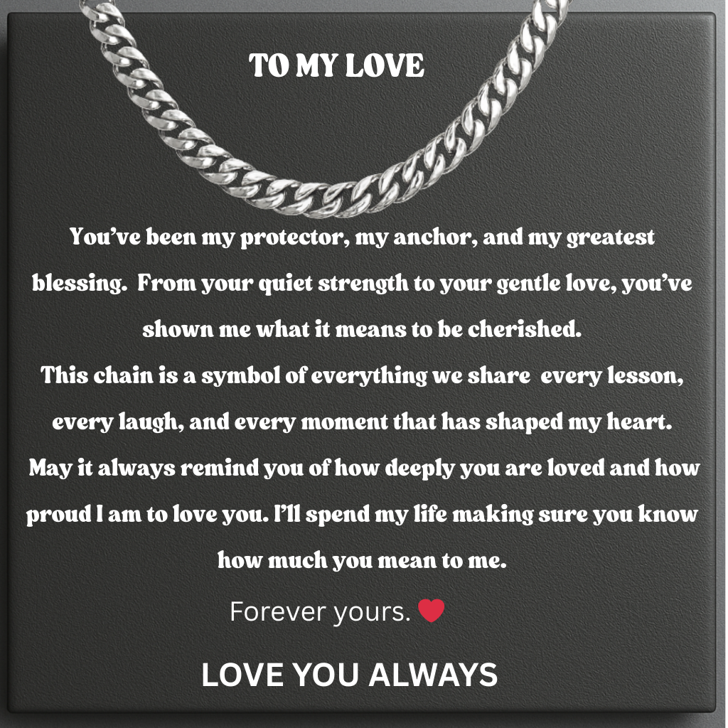 To My Dear Fiance Steel Pulse Necklace - My Heart Beats for You