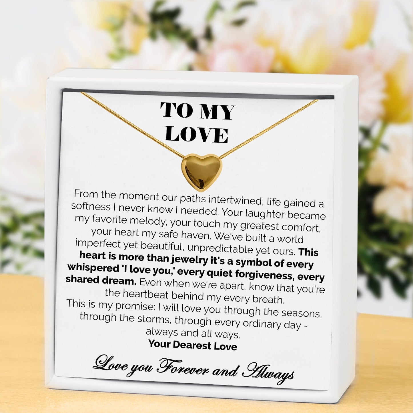 To My Dear Girlfriend Close to My Heart Necklace - You Have My Heart
