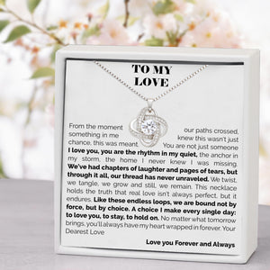 To My Dear Girlfriend Eternal Knot Necklace - Endlessly Yours
