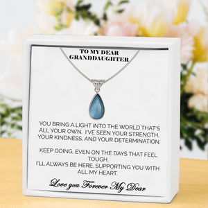To My Granddaughter Whispering Willow Necklace - Grow Brave, Dream Big