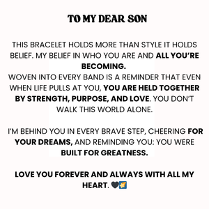 To My Son Legacy Loop Bracelet - Keep Moving Forward