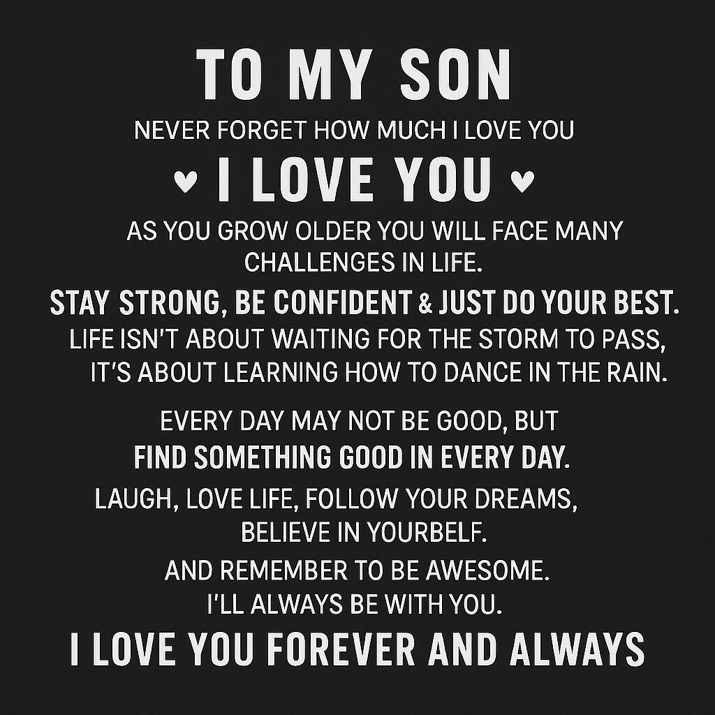 To My Son - Strength & Love Leather Bracelet