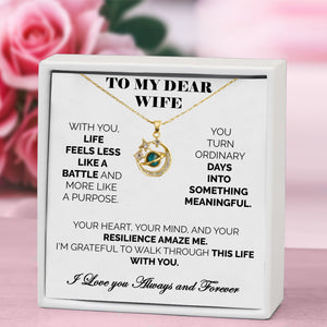 To My Wife Celestial Whiskers Necklace - Playful Spark of Us