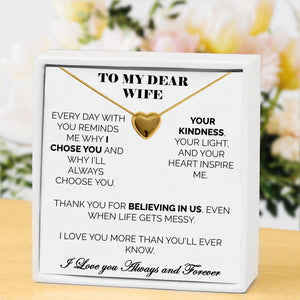 To My Wife Close to My Heart Necklace - Always Near