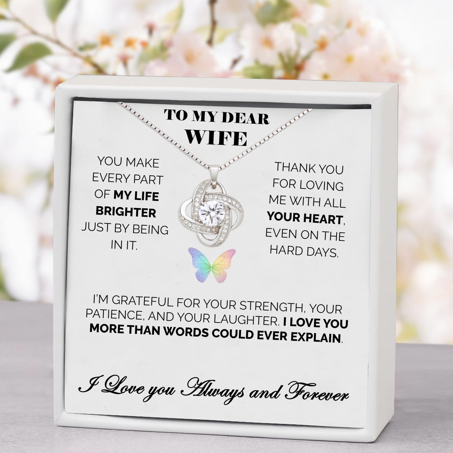 To My Wife Eternal knot Necklace - Love You always
