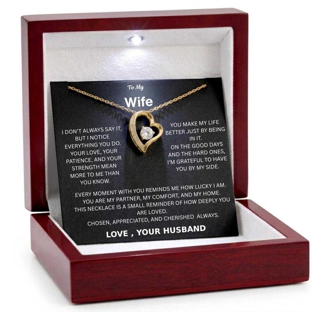 To My Wife - Forever Heart Necklace