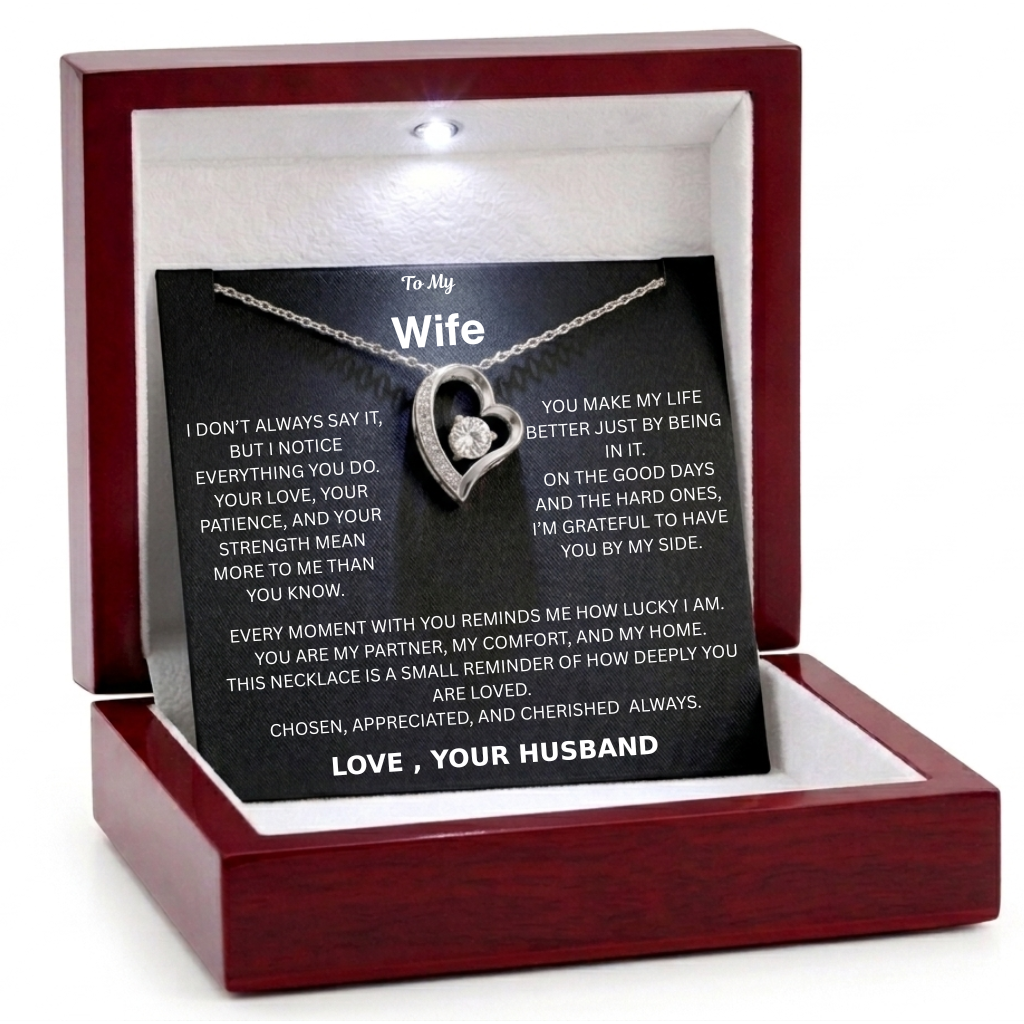 To My Wife - Forever Heart Necklace