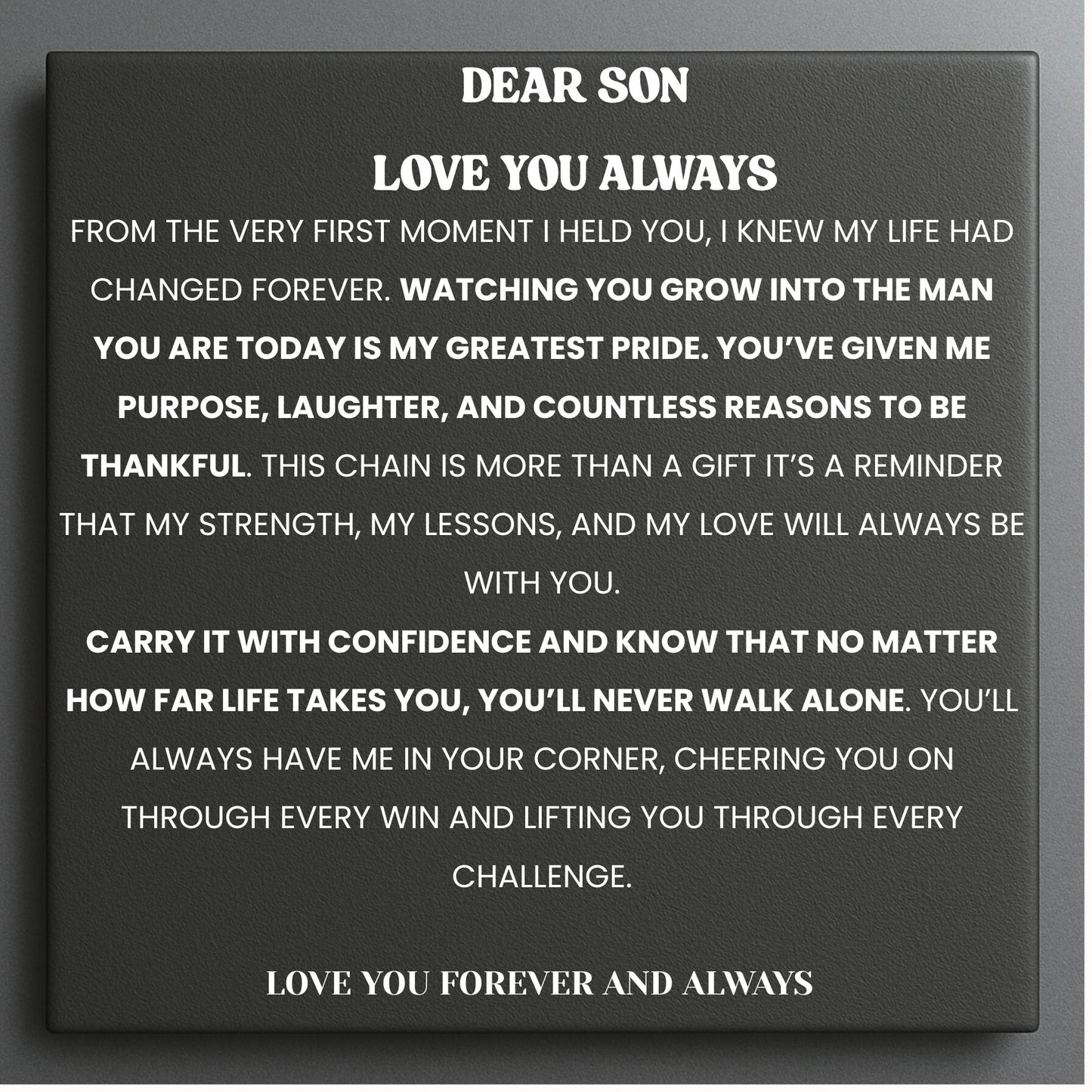 To Our Son Steel Pulse Necklace - Always With You