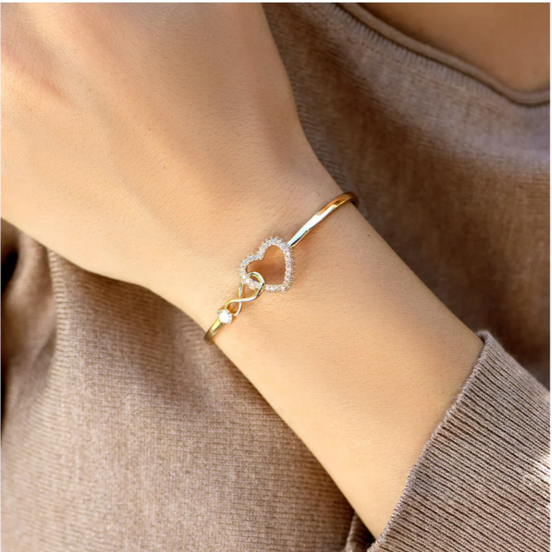 To My Daughter Infinity Heart Bracelet -  Linked forever - from Mum