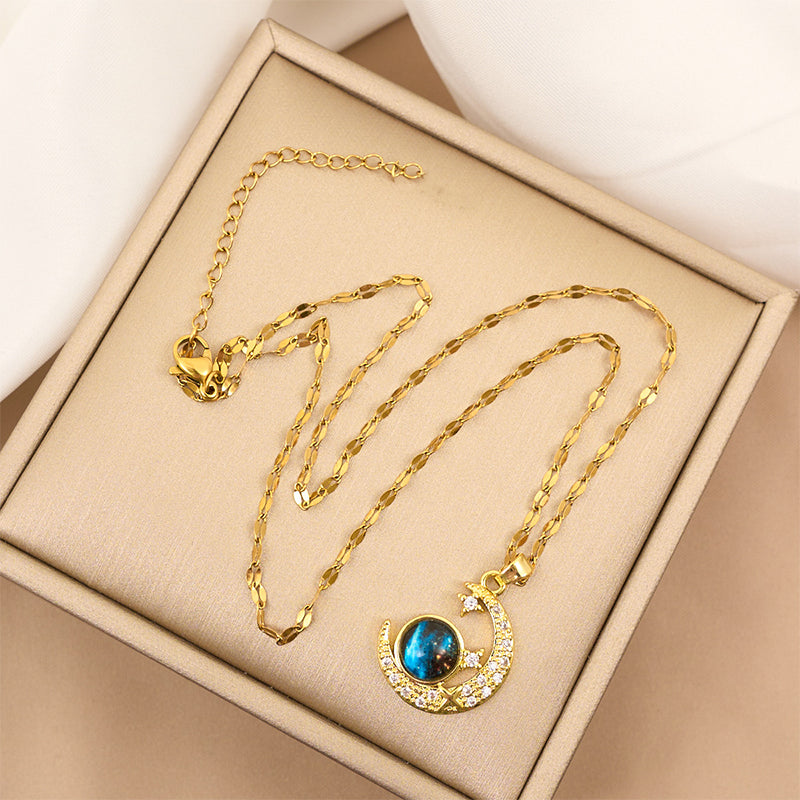 To My Granddaughter Moonlit Soul Necklace - Shine, Sweet Girl