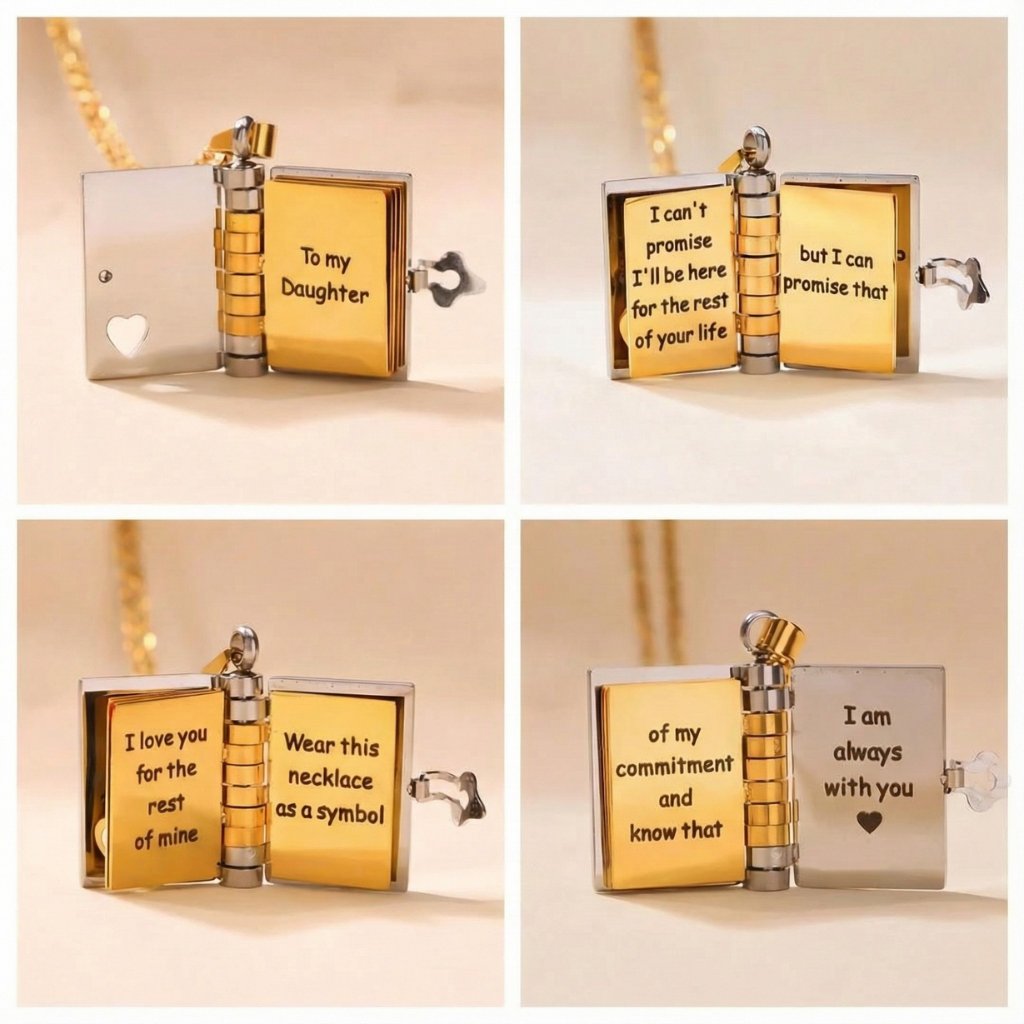 FOR DAUGHTER – I’m Always With You Book Promise Necklace