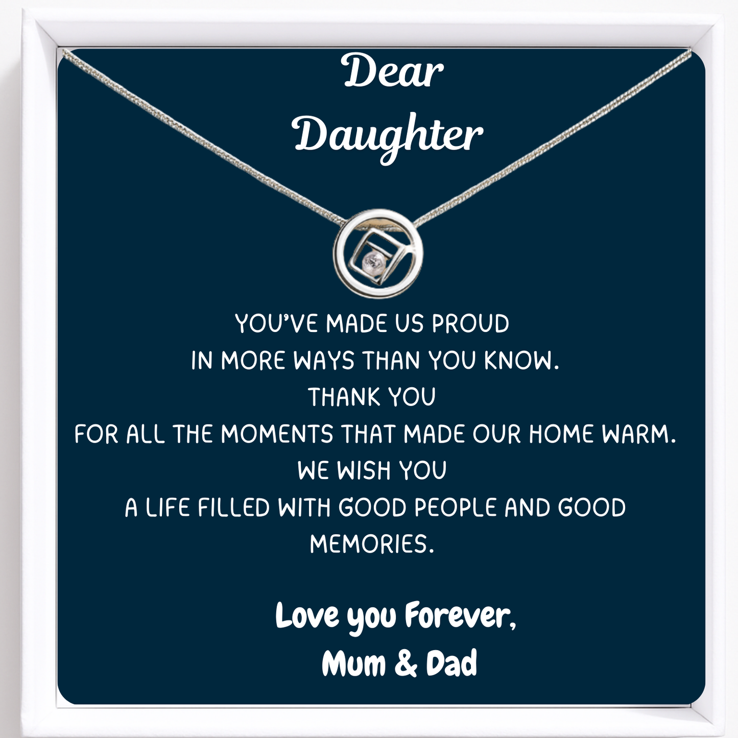 Dear Daughter - Always Together Necklace - Forever Side by Side
