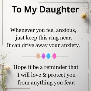 To My Daughter - Fidget Adjustable Knot Ring - S925 Sterling Silver  With Message Card