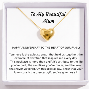 Happy Anniversary Mum Close to My Heart Necklace - My forever love