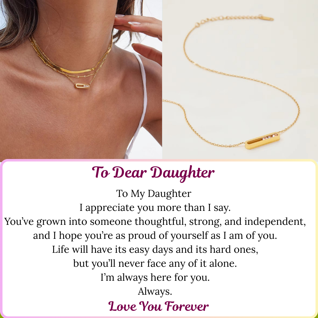 Always My Daughter Bar Necklace Gift