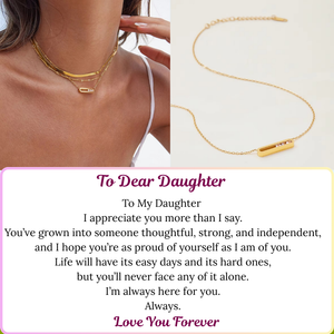 Always My Daughter Bar Necklace Gift