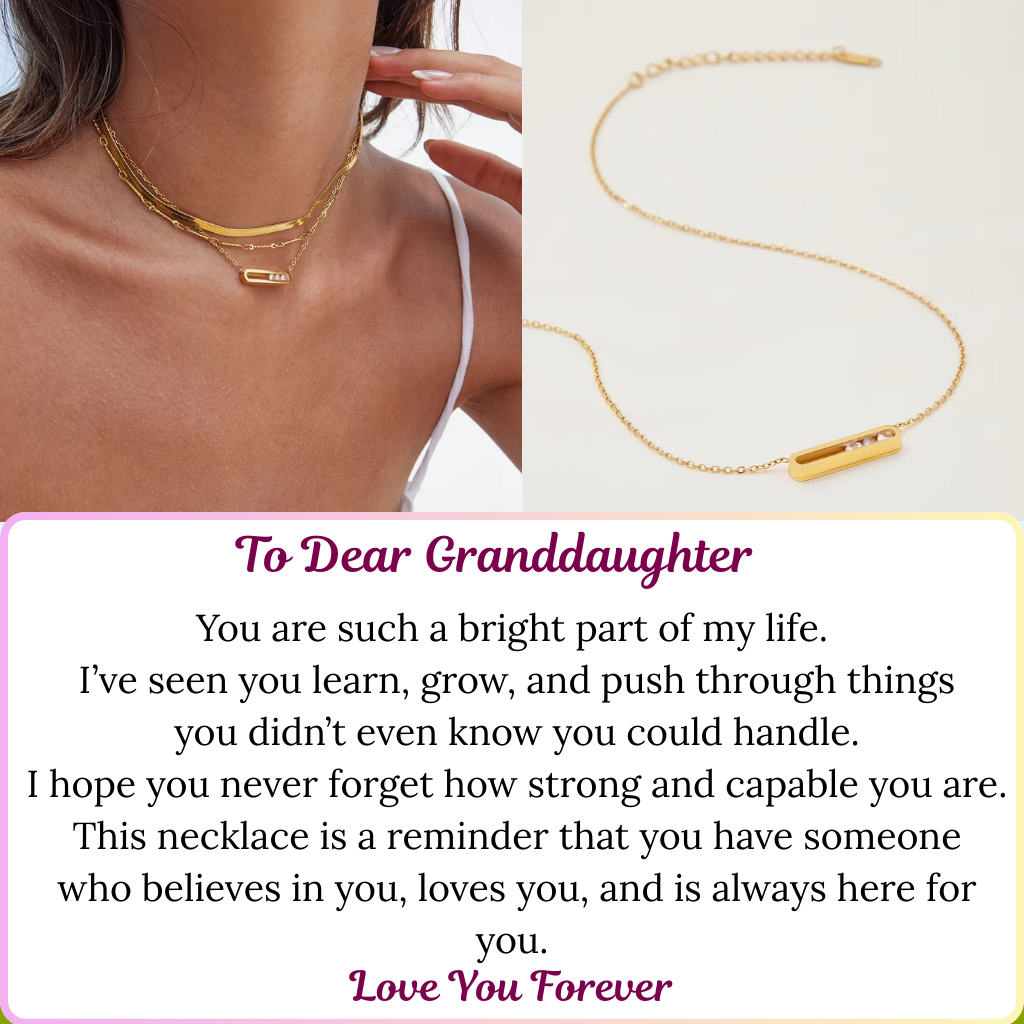Always My Granddaughter Bar Necklace Gift