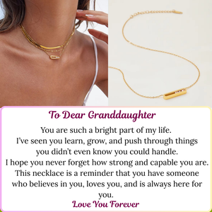 Always My Granddaughter Bar Necklace Gift