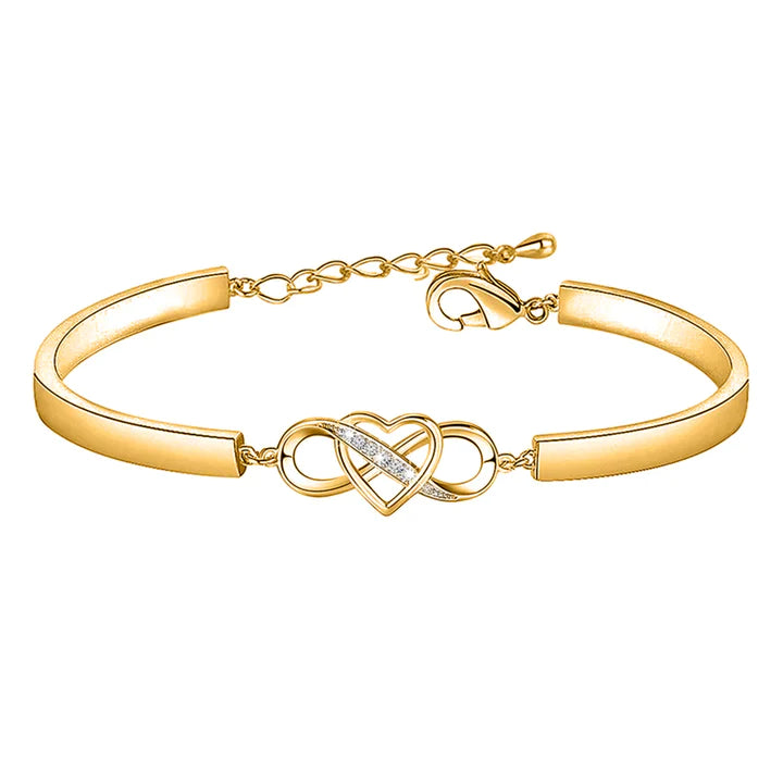 For Bonus Daughter - Always Shine Like The Brightest Star Infinity Heart Bracelet