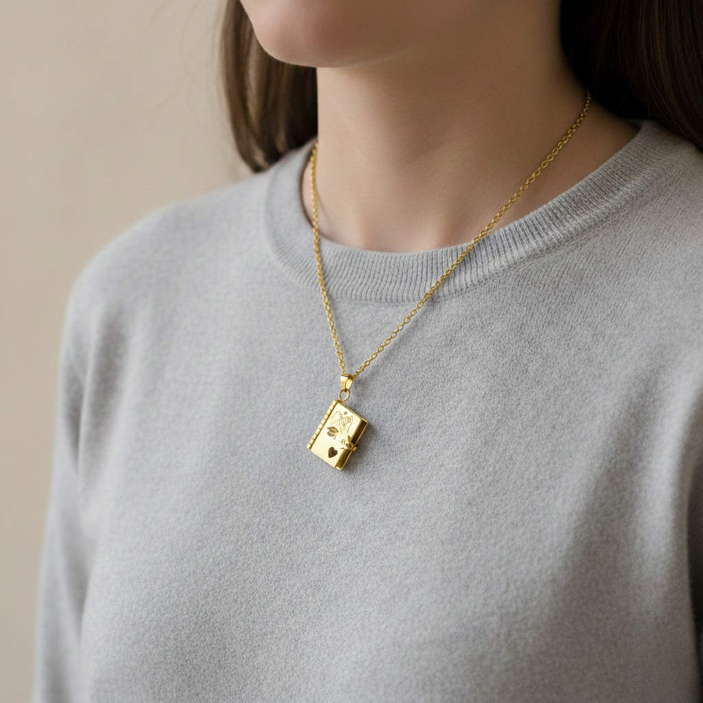 To My Daughter -  Graduation Book Locket Necklace