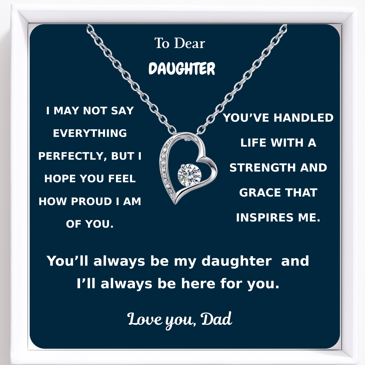 To My Daughter Bound by Love Necklace - From Dad