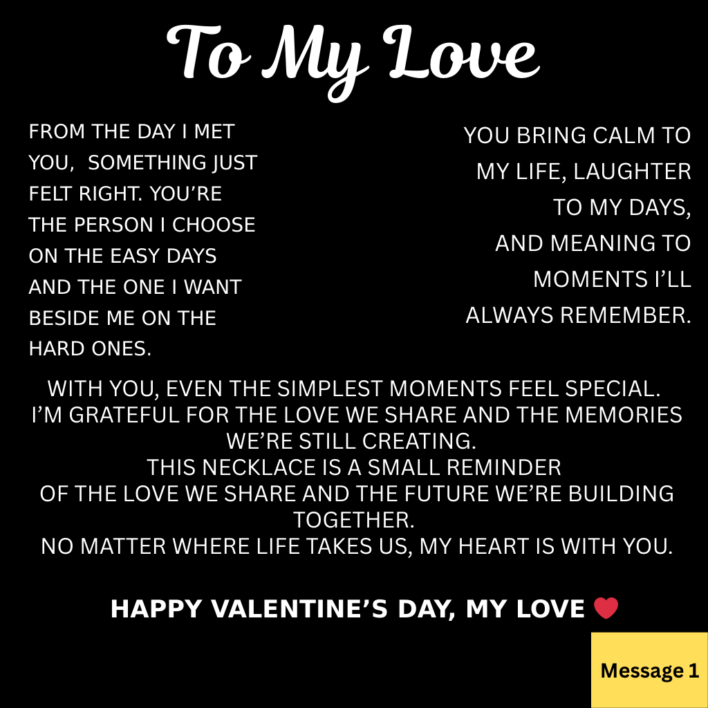 Dear Fiancée - Happy Valentine’s Day Bound by Love Necklace - Love That Never Unties