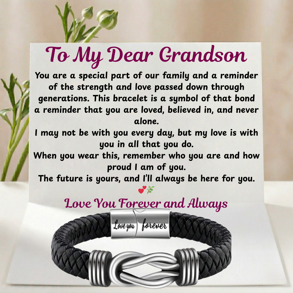 Dear Grandson Bound by Strength Bracelet - Strong Like You
