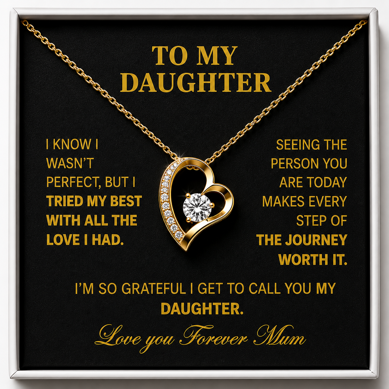 For My Daughter Bound by Love Necklace - Forever connected