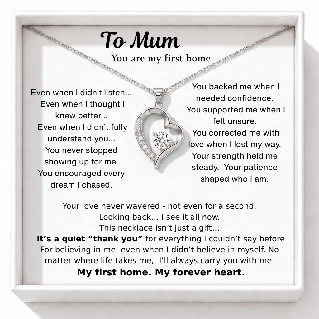 Bound by Love Necklace - Forever Tied to Your Heart, Mum