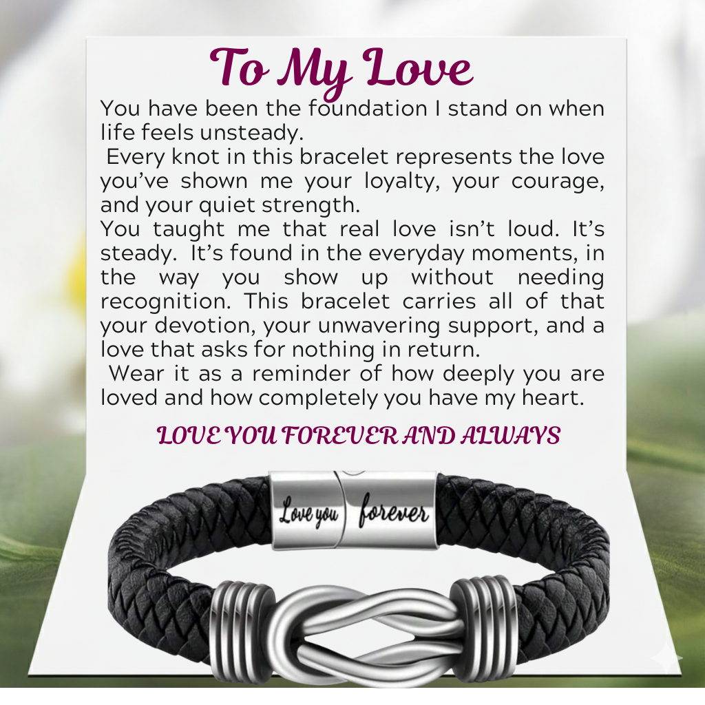 Happy Valentines Day Dear Boyfriend Bound by Strength Bracelet - Be Mine, Always