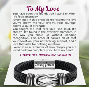 Happy Valentines Day Dear Boyfriend Bound by Strength Bracelet - Be Mine, Always