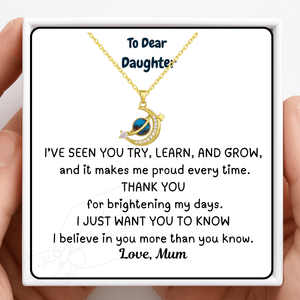 To My Daughter Celestial Bond Necklace - Written in the Stars