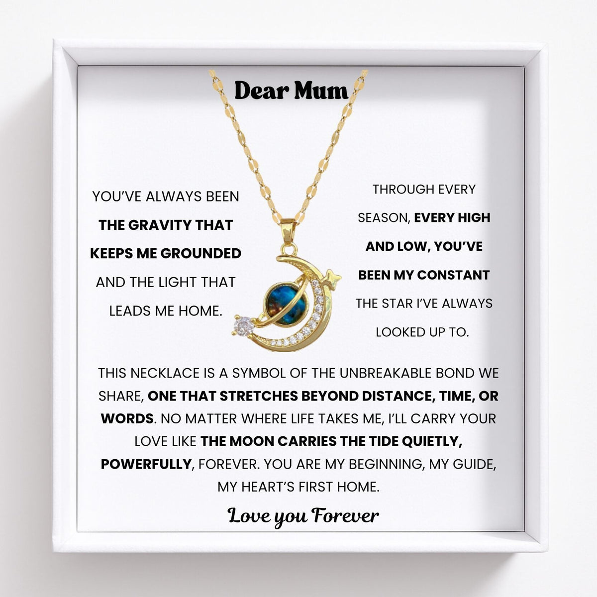 Celestial Bond Necklace - For Mum, Written in the Stars