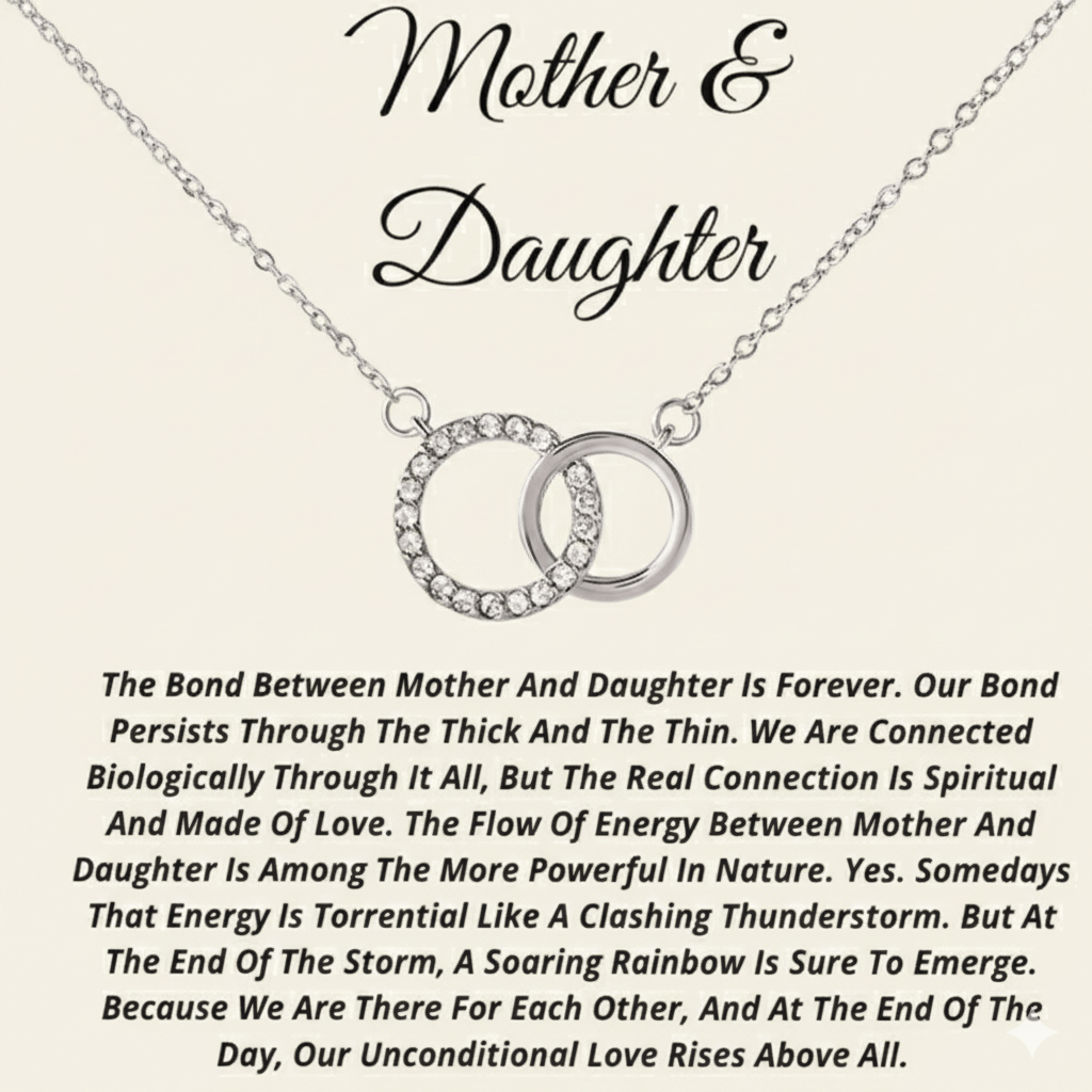 Dear Mum Circle of Love Necklace - Always Connected to Mum