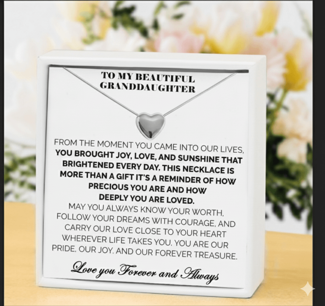 To My Granddaughter Close to My Heart Necklace - Always in My Heart