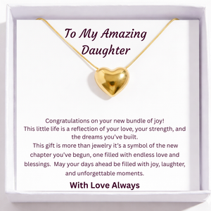 Dear Daughter Close to My Heart Necklace - You Stole Our Hearts