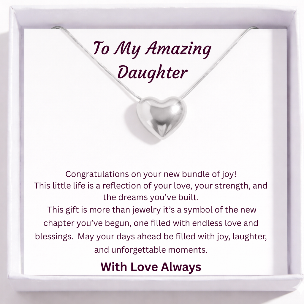 Dear Daughter Close to My Heart Necklace - You Stole Our Hearts