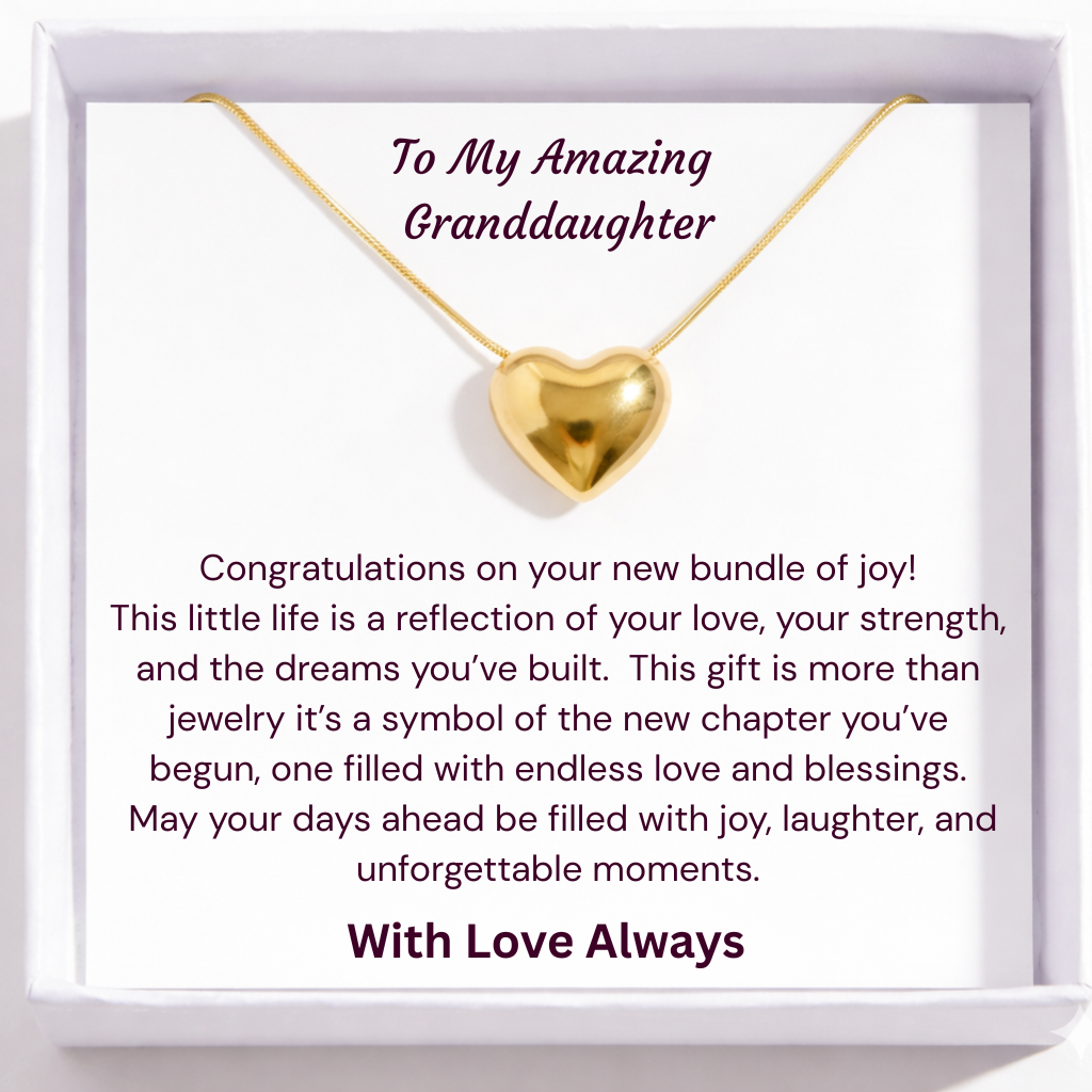 Dear Granddaughter Close to My Heart Necklace - Loved From Day One
