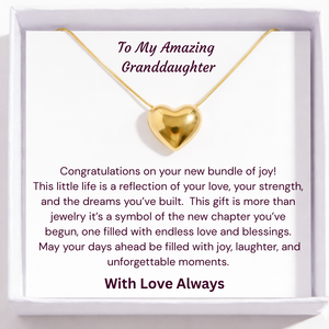 Dear Granddaughter Close to My Heart Necklace - Loved From Day One
