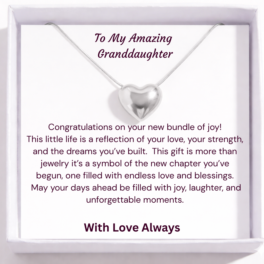 Dear Granddaughter Close to My Heart Necklace - Loved From Day One