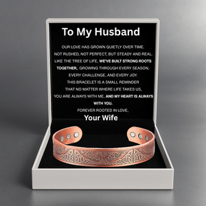 To My Husband - Our Roots Run Deep -Tree of Life Copper Bracelet