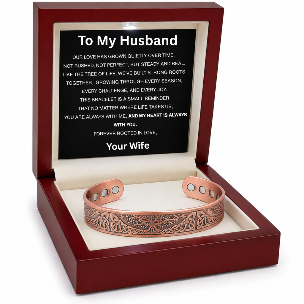 To My Husband - Our Roots Run Deep -Tree of Life Copper Bracelet
