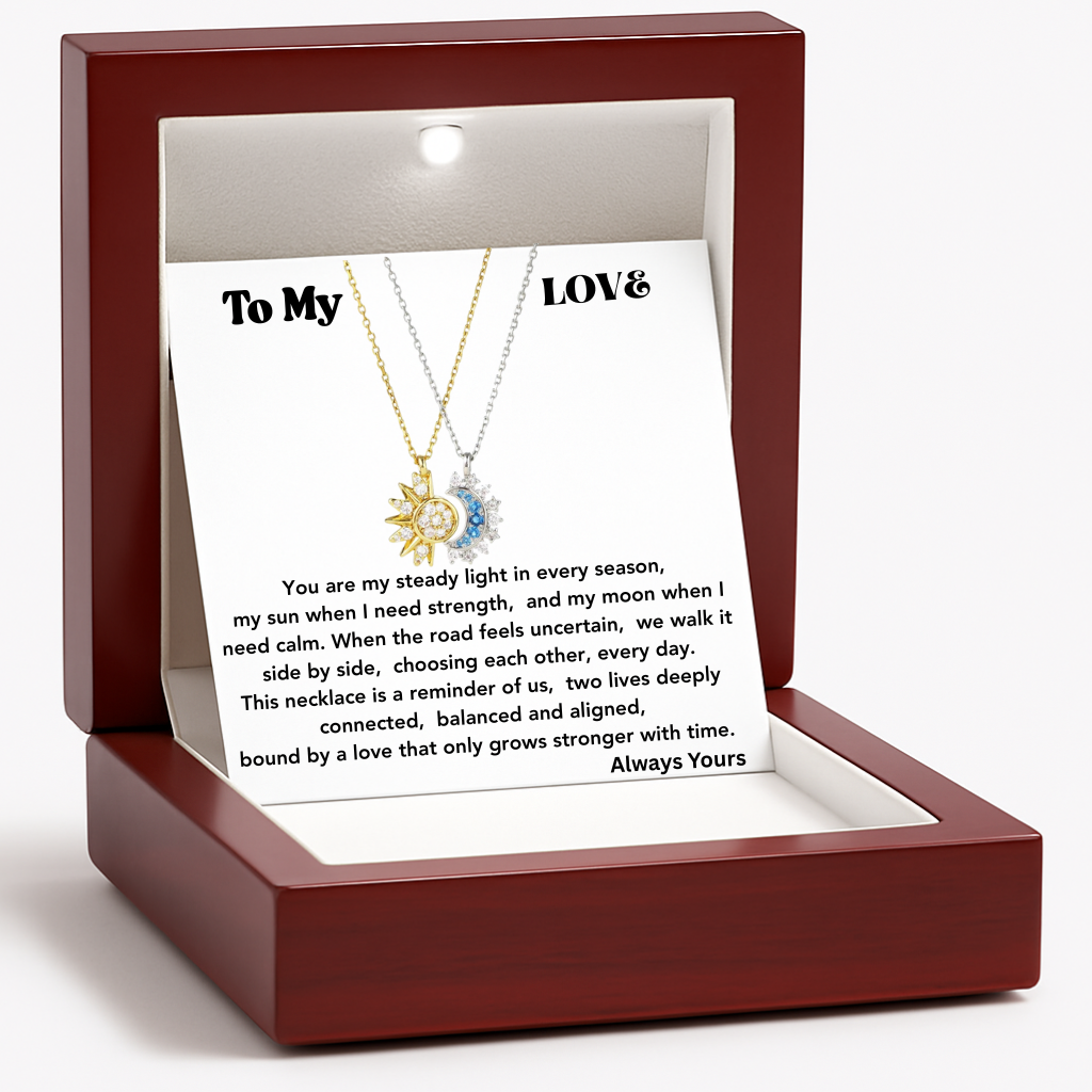 Sun & Moon Couple Necklace Set