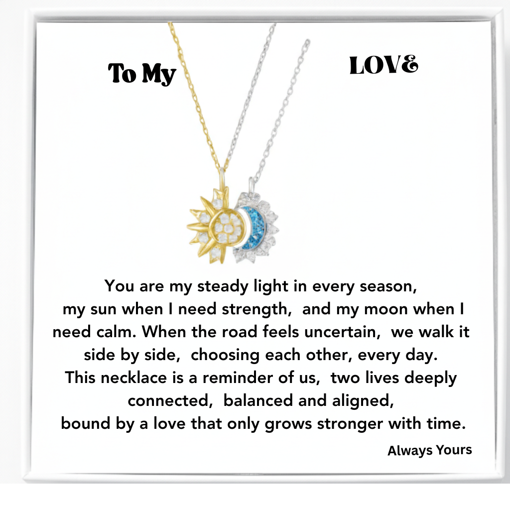 Sun & Moon Couple Necklace Set