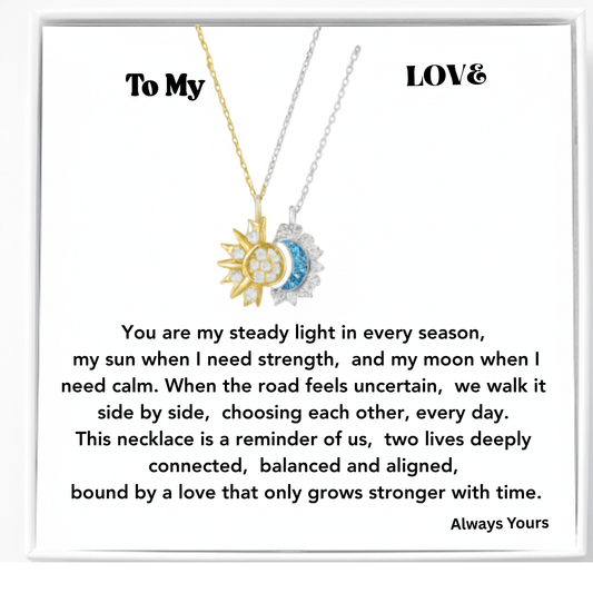 Sun & Moon Couple Necklace Set